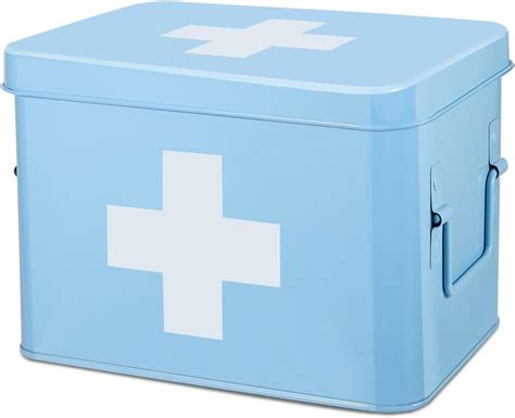 ouch metal box|OUCH Metal First Aid Box, White .